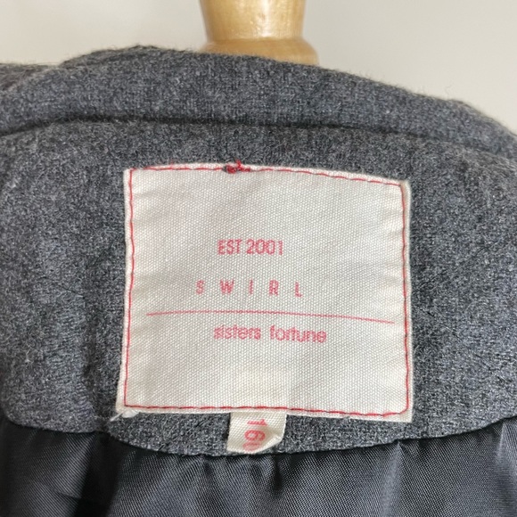 Unique Vintage Long Coat by SWIRL Sisters Fortune - Gray - Picture 9 of 10